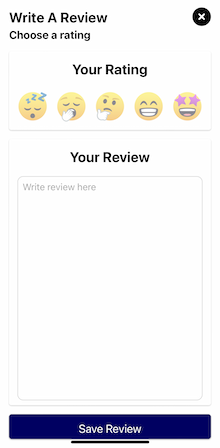 Reading Tracker Write Review Screen