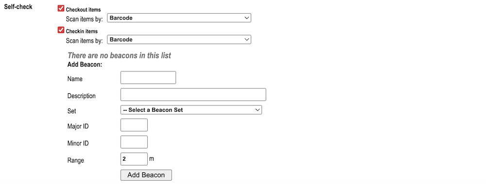 CMS Self-Check Beacons