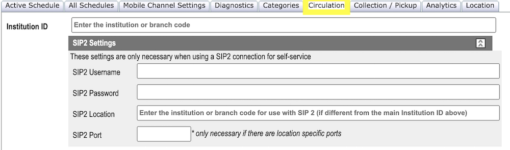 CMS Circulation Tab